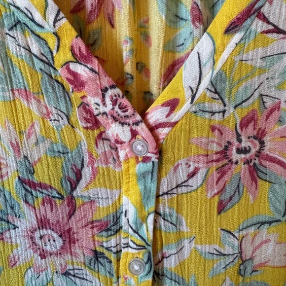 LOFT BEACH FLORAL FLOWY DRESS SIZE 16 - Picture 3 of 5